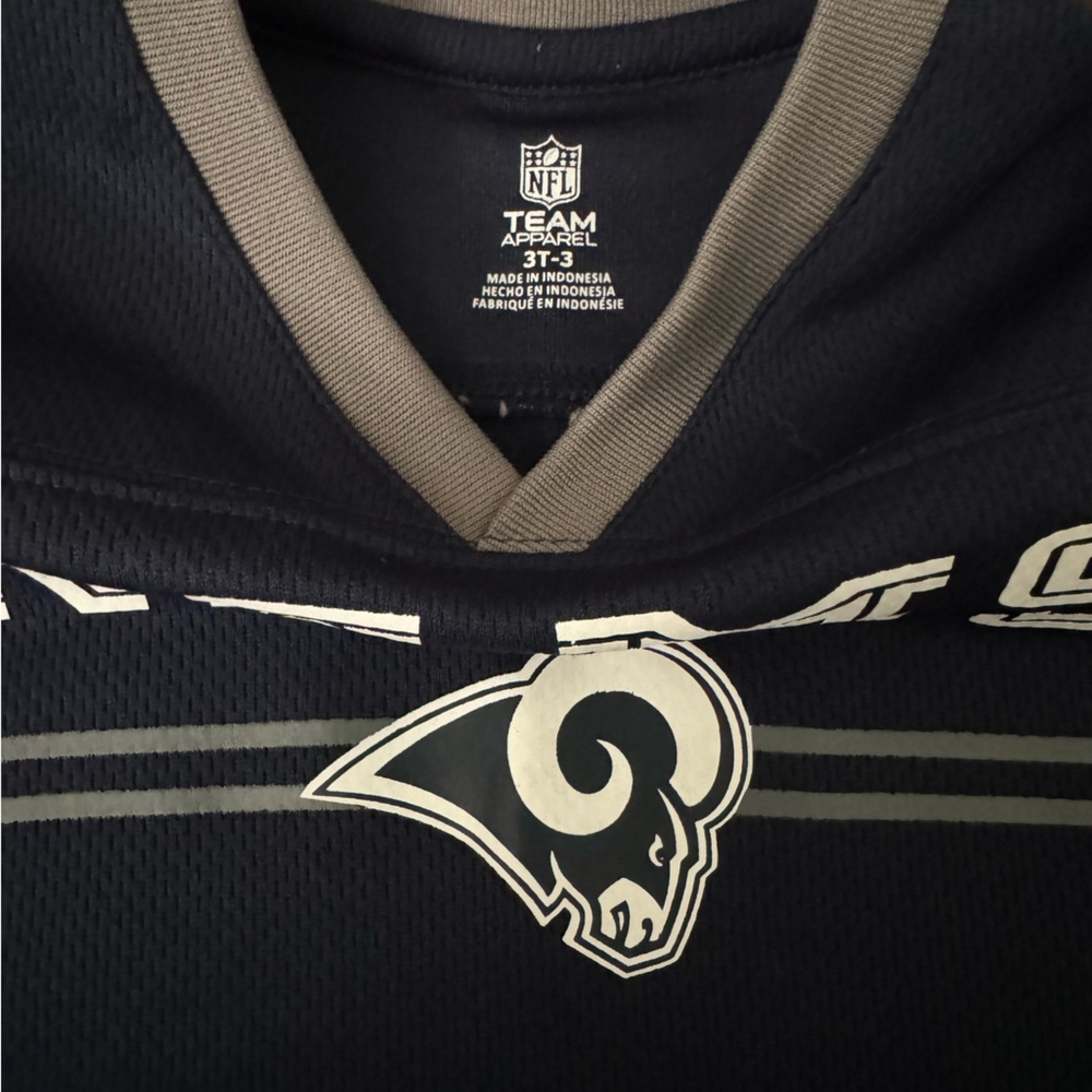 NFL Boys Los Angeles Rams Shirt Jersey Blue size 3T - Picture 2 of 3